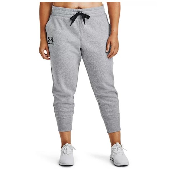 Under Armour Pants - Under Armour Rival Women's Plus Size 2X Logo Fleece Jogger Sweatpants Loose Fit